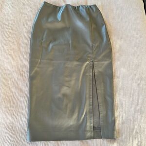 Express brown leather skirt- size small petite. New without tags, never worn!